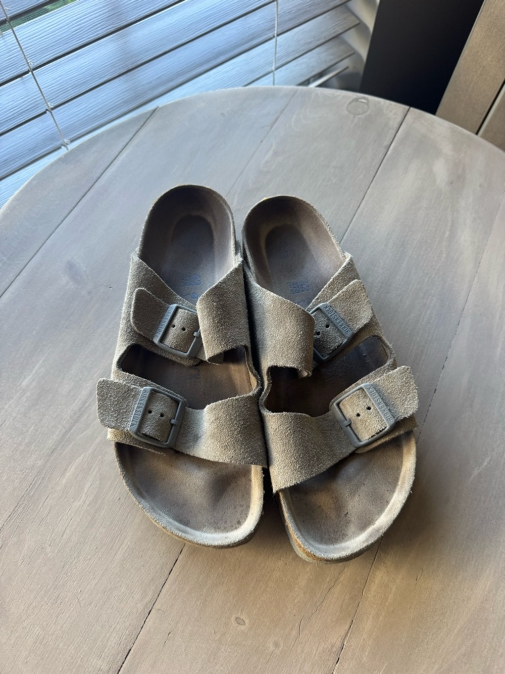 Birkenstock Kids Suede Double-Buckle Sandals in Taupe Gray - Picture 7 of 7